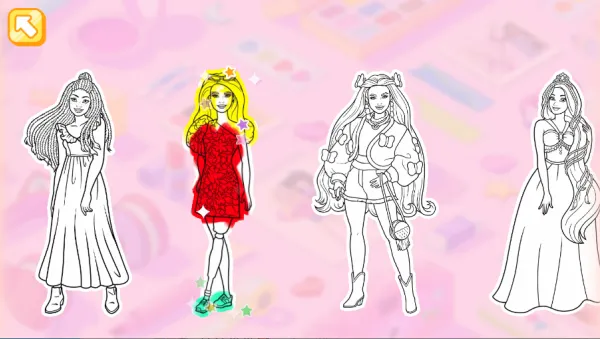 芭比娃娃色彩创作(娃娃创意涂色游戏) 芭比娃娃色彩创作(娃娃创意涂色游戏)